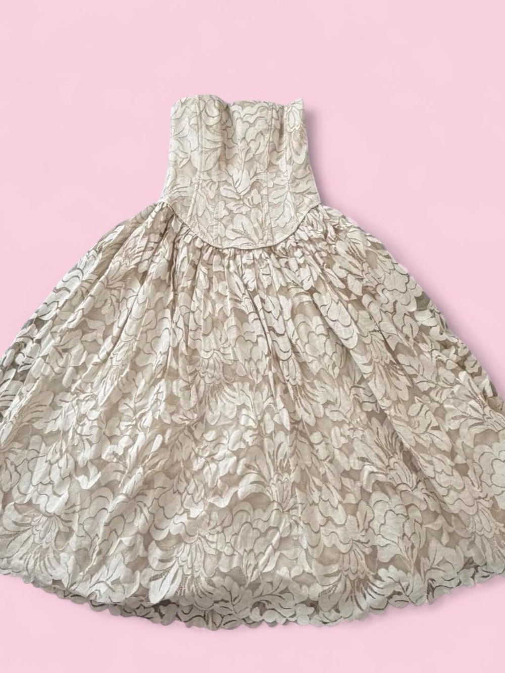 Toccin Melody Floral Cotton-blend Corset Midi dress NWT.